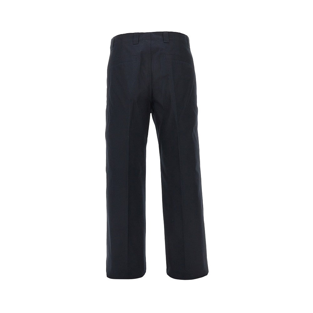 Logo print twill pants