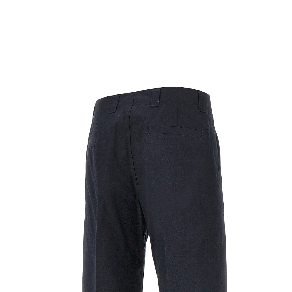 Logo print twill pants