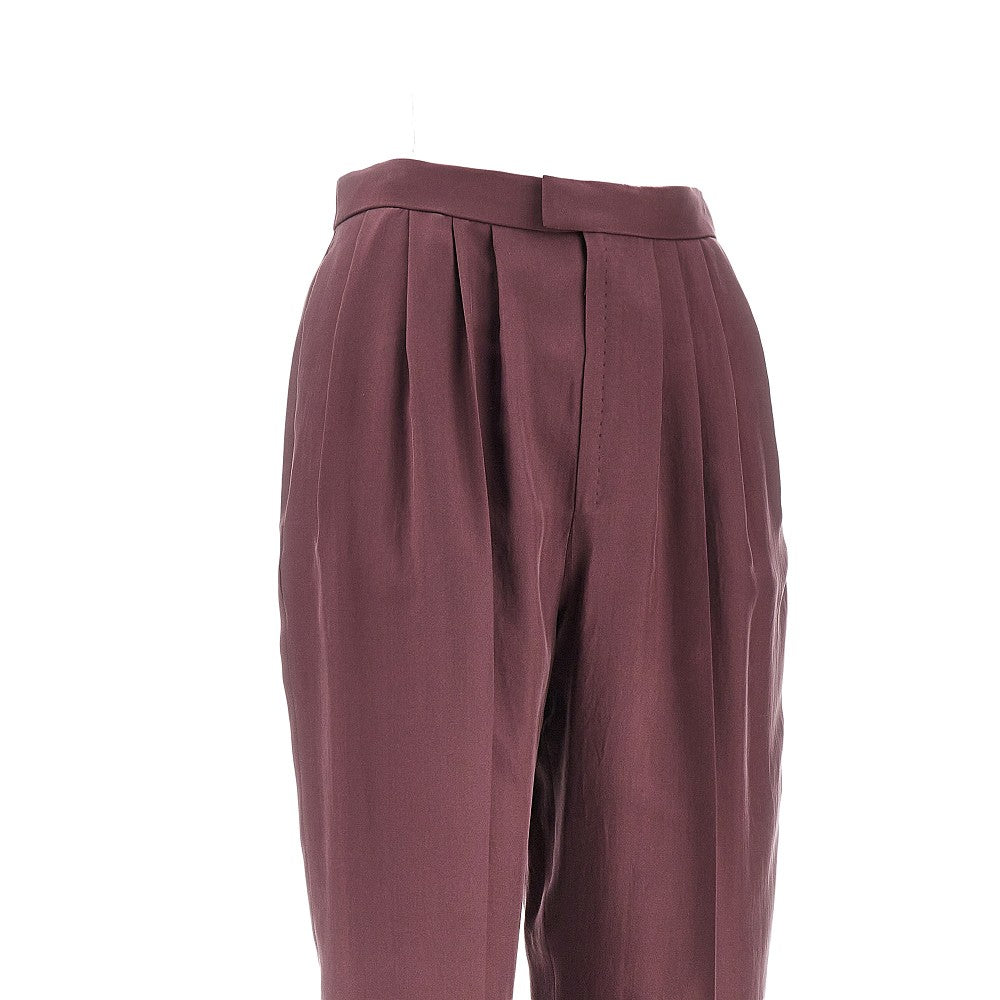 Habotai silk pants with darts