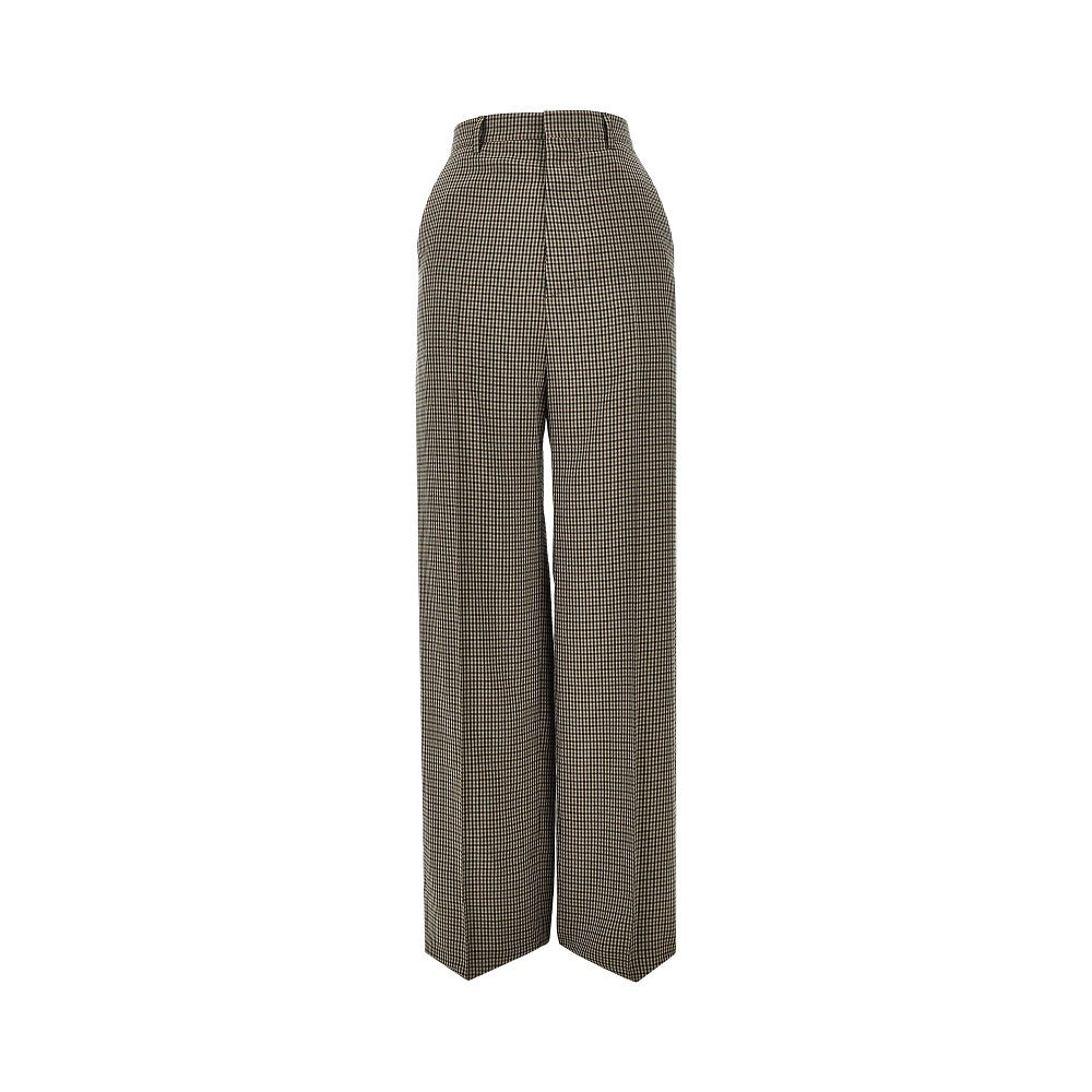 Check lyocell tailored pants