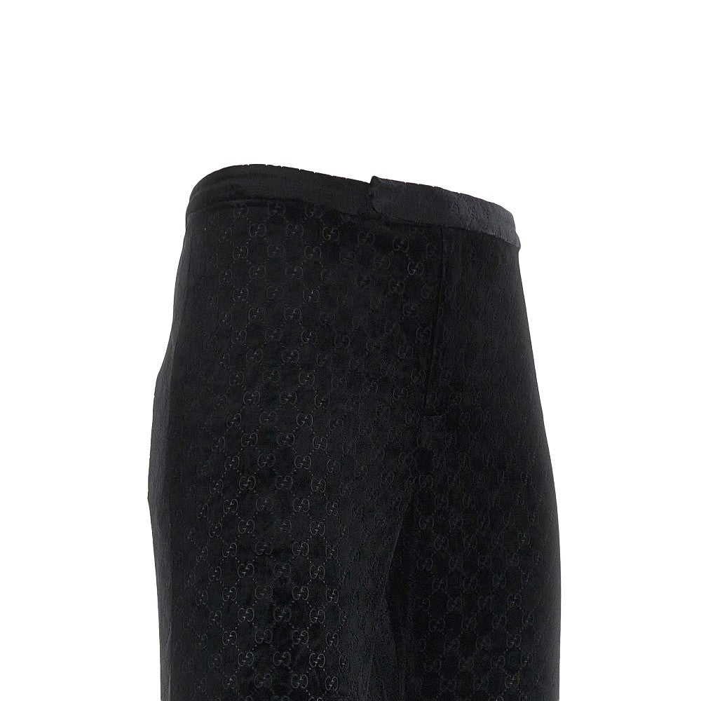 Pantalone in velluto dévoré GG
