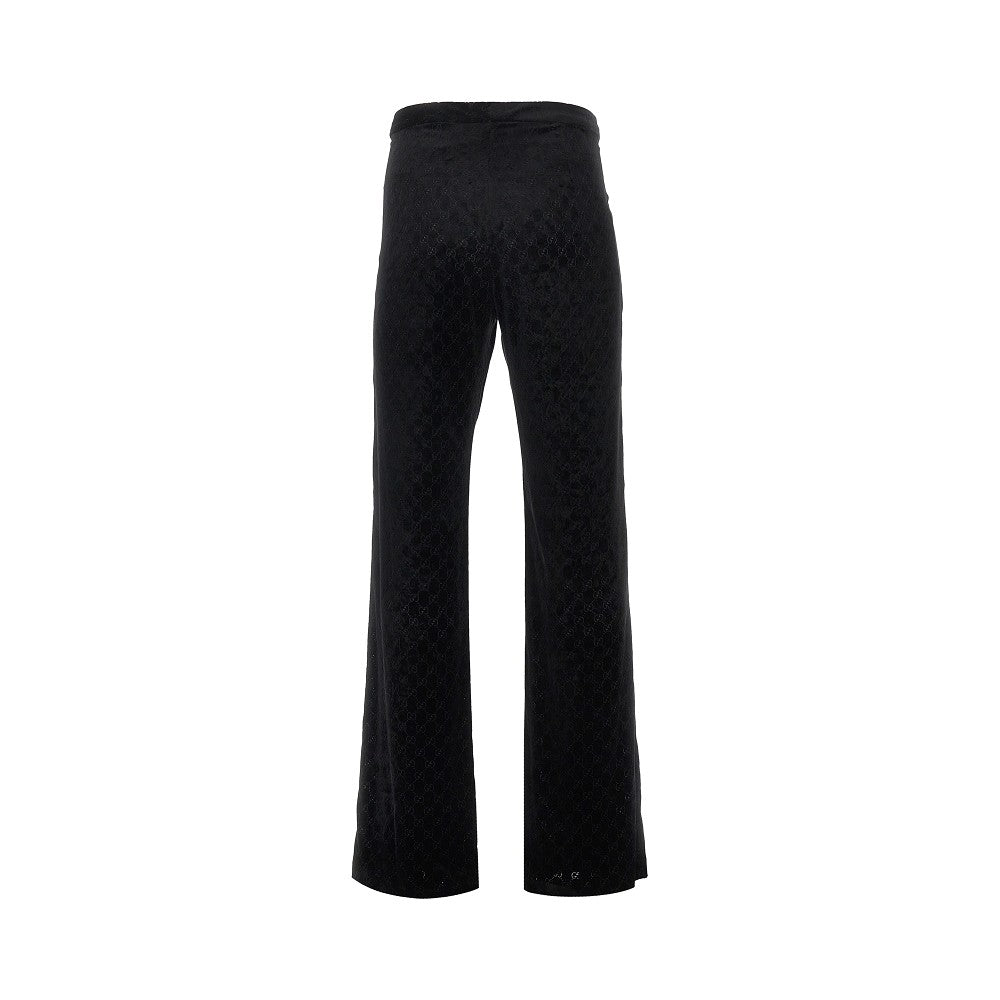 Pantalone in velluto dévoré GG