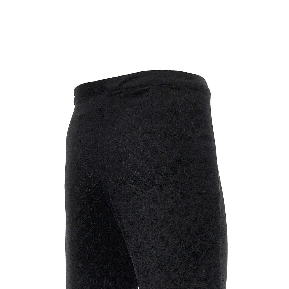 Pantalone in velluto dévoré GG