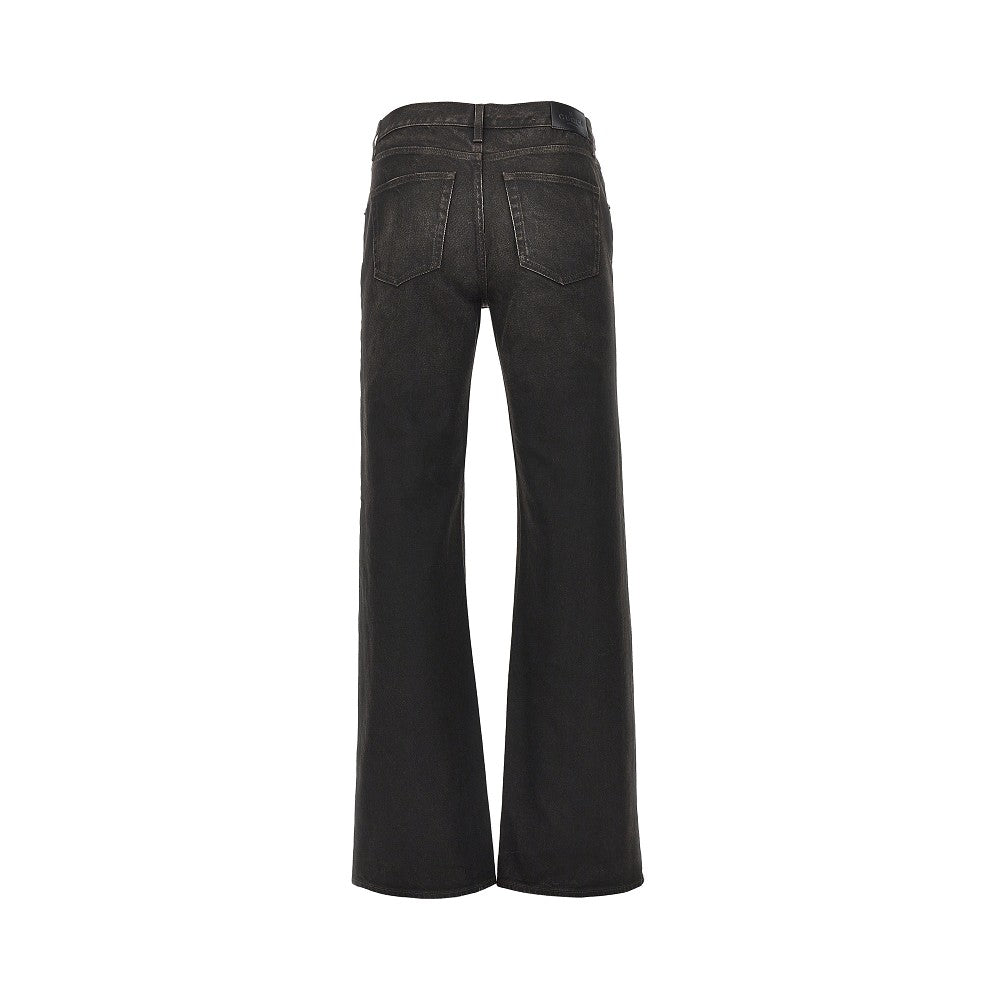 Flared jeans with Horsebit details