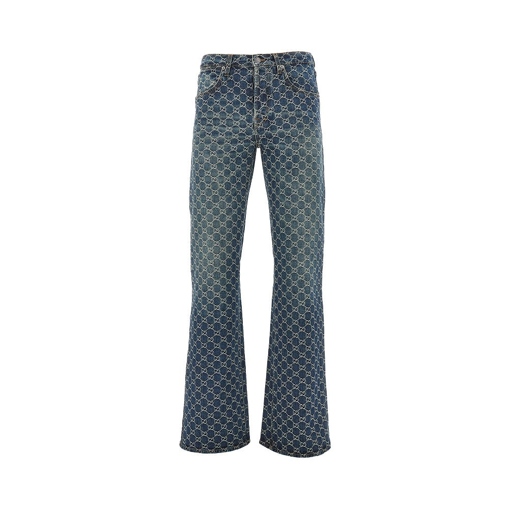 Jacquard GG denim pants