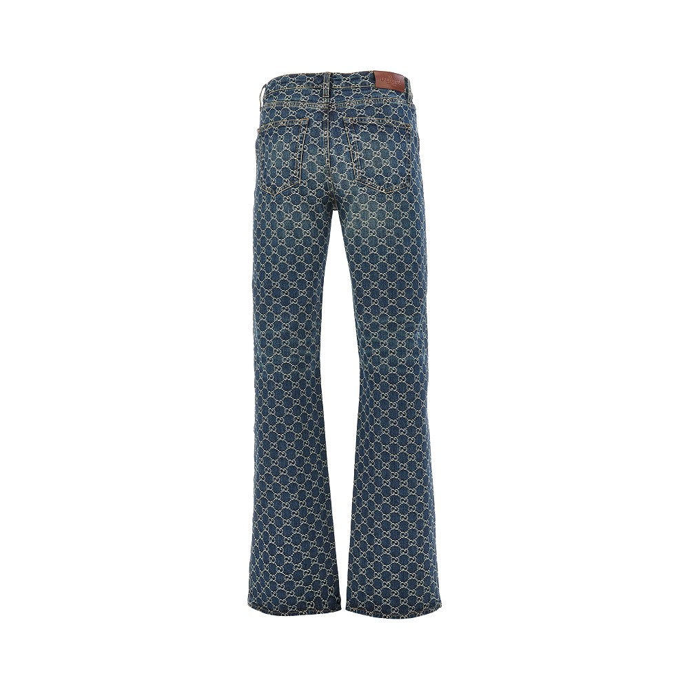 Jacquard GG denim pants