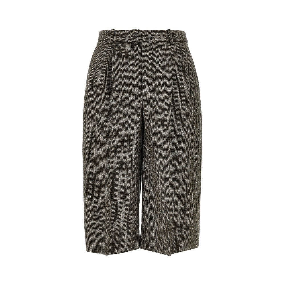 Wool-blend skirt pants