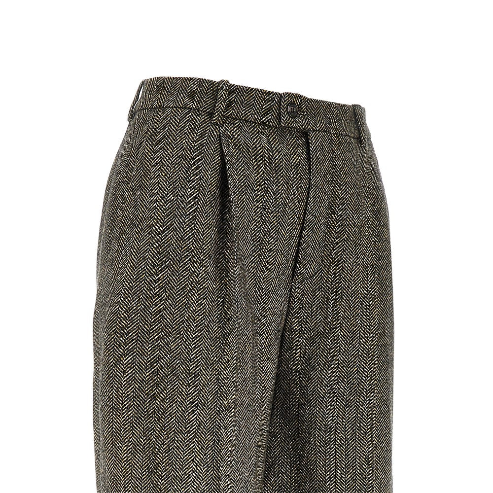 Wool-blend skirt pants