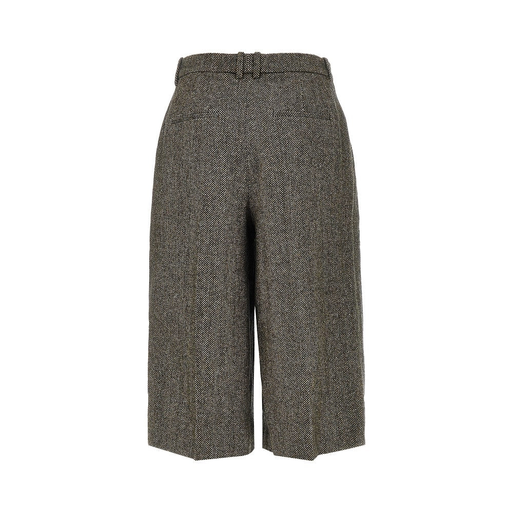 Wool-blend skirt pants