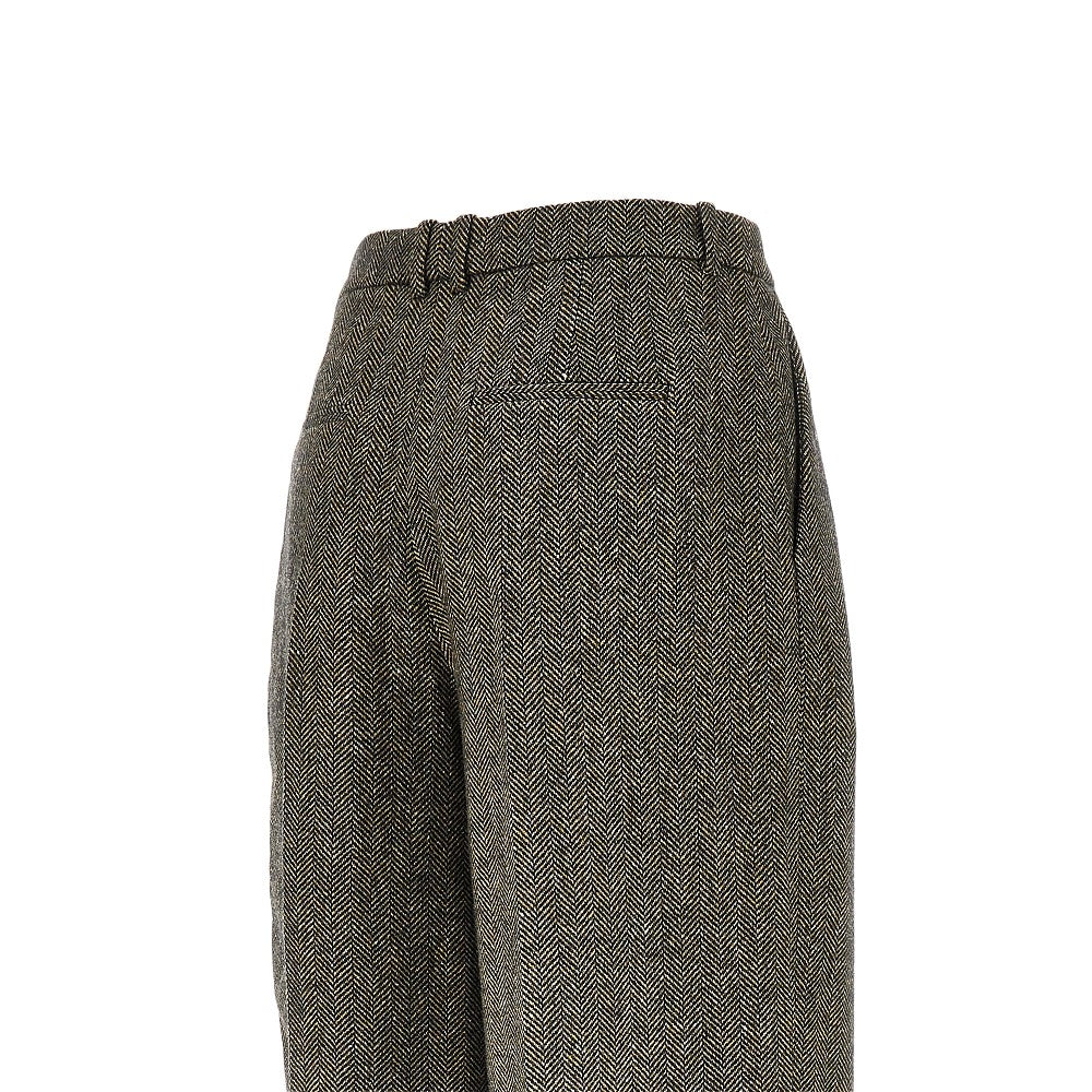 Wool-blend skirt pants