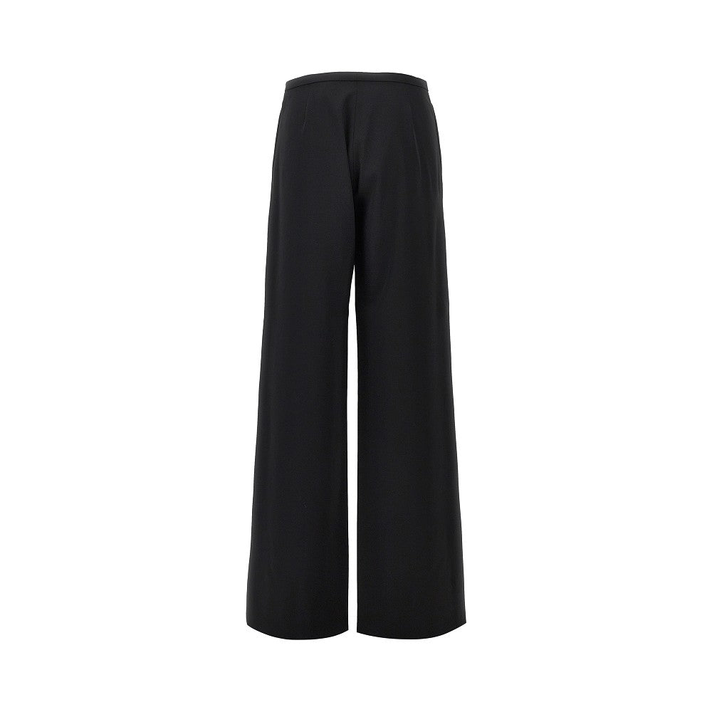 Pantalone a gamba ampia in lana