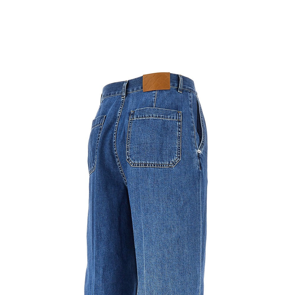 Atlantic Blue wash wide leg jeans