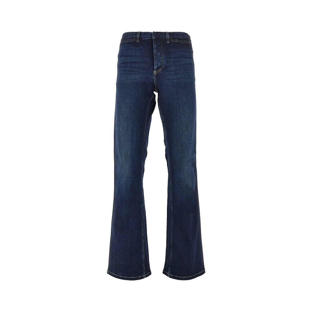 Jeans in denim con Nastro Web