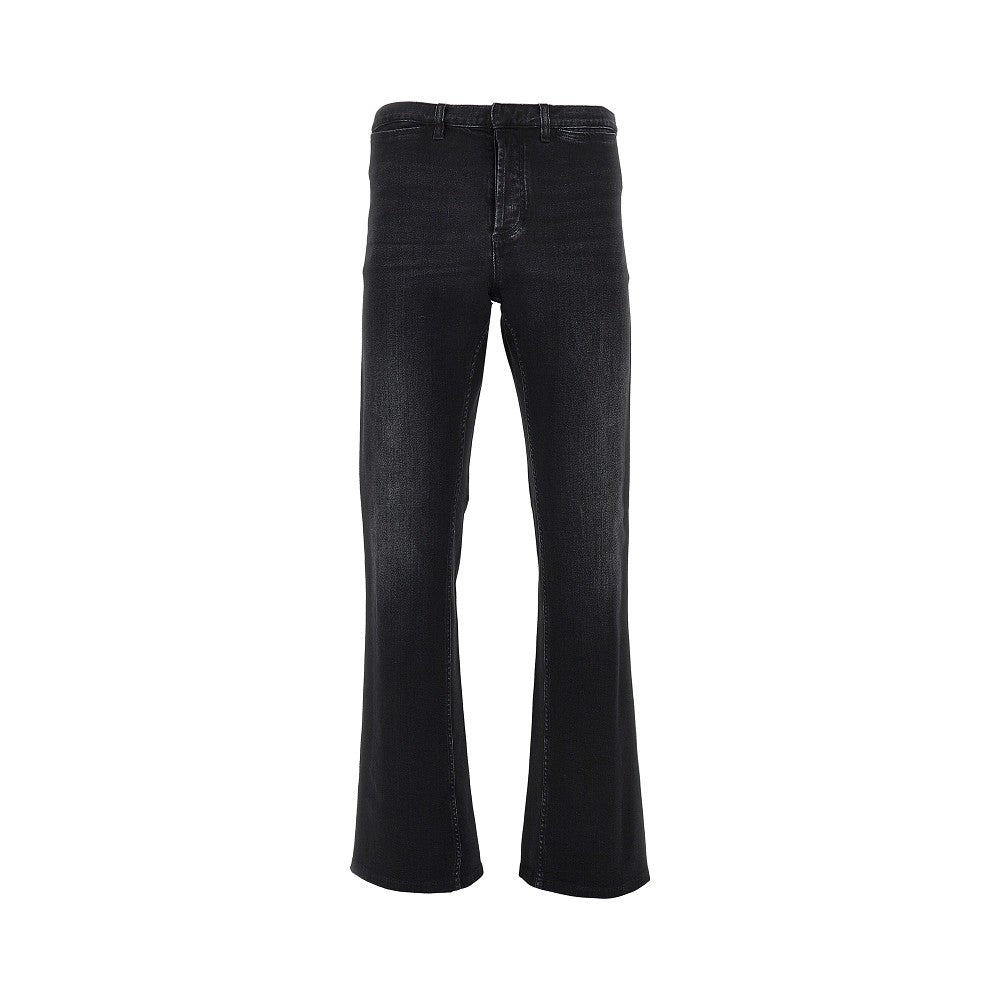 Jeans in denim con Nastro Web