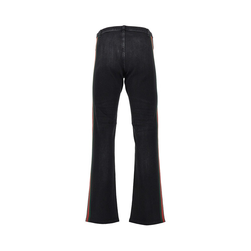 Jeans in denim con Nastro Web