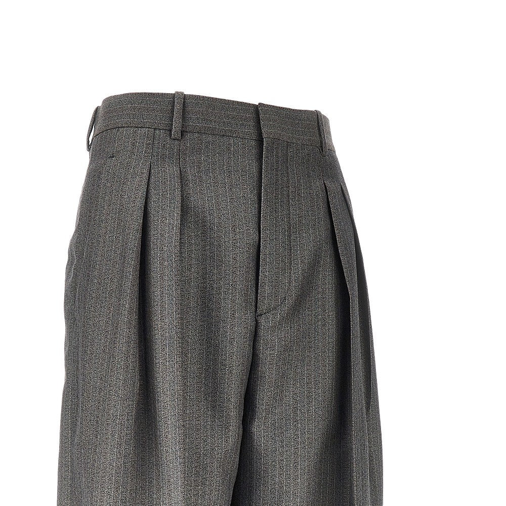 Wool and mohair pants with darts