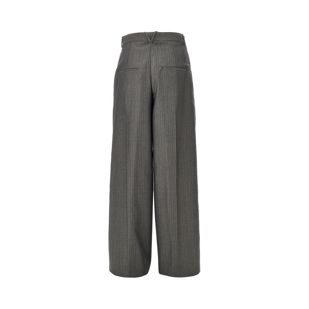 Wool and mohair pants with darts