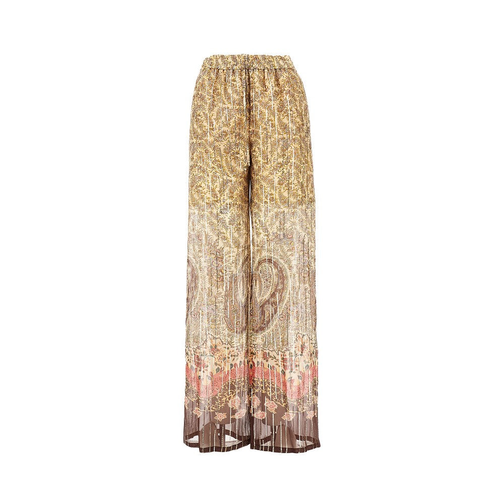 Pantalone in Pekin Stampa Voyage Imaginaire