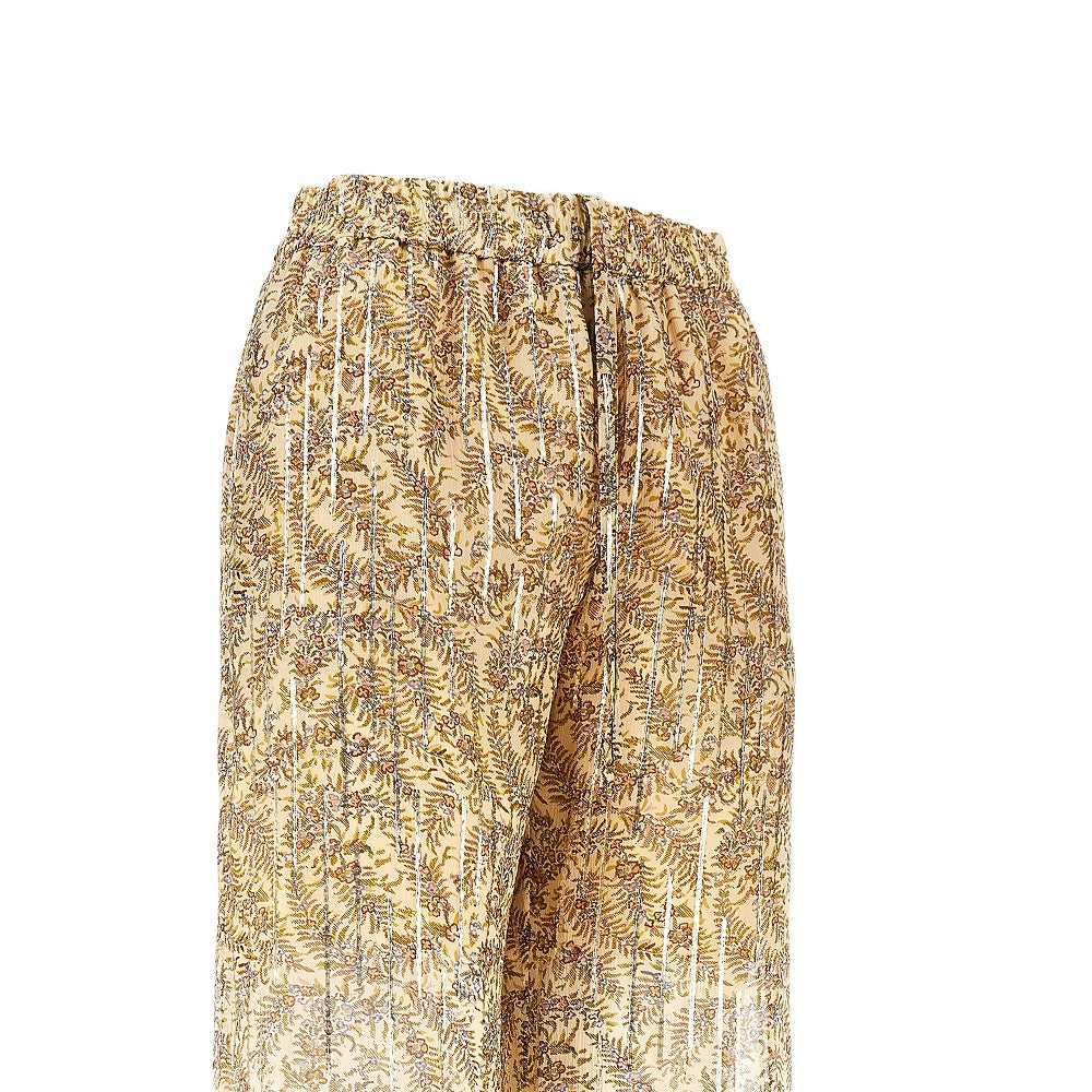 Pantalone in Pekin Stampa Voyage Imaginaire