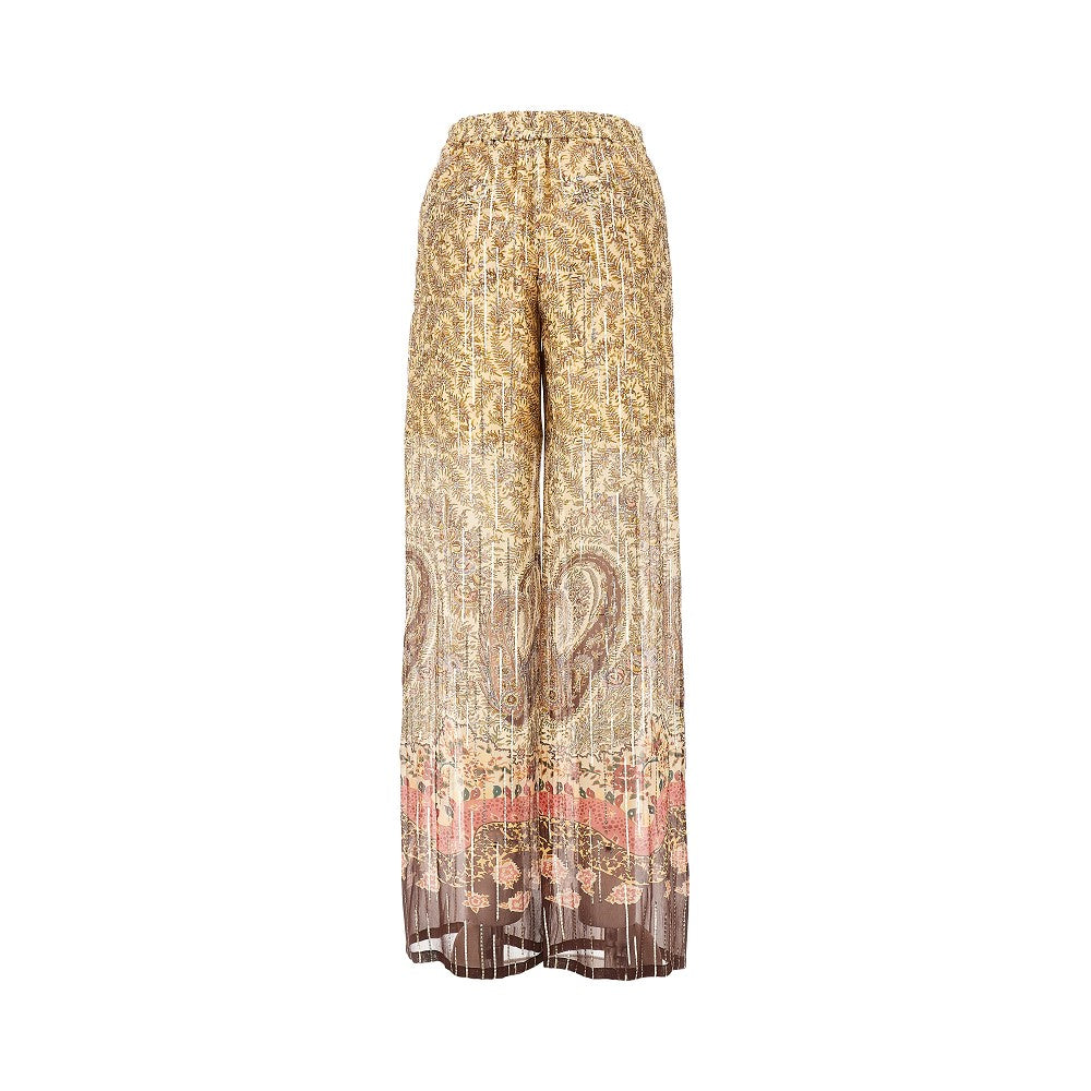 Pantalone in Pekin Stampa Voyage Imaginaire
