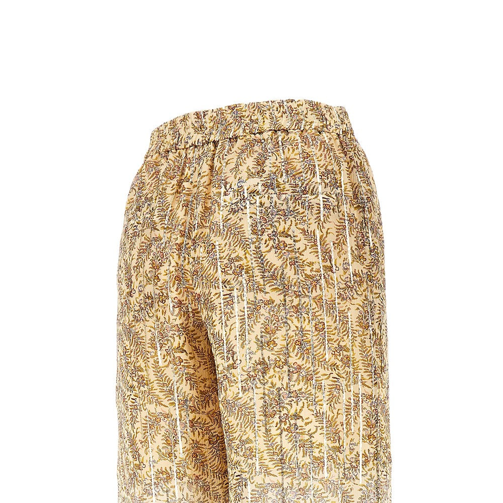Pantalone in Pekin Stampa Voyage Imaginaire