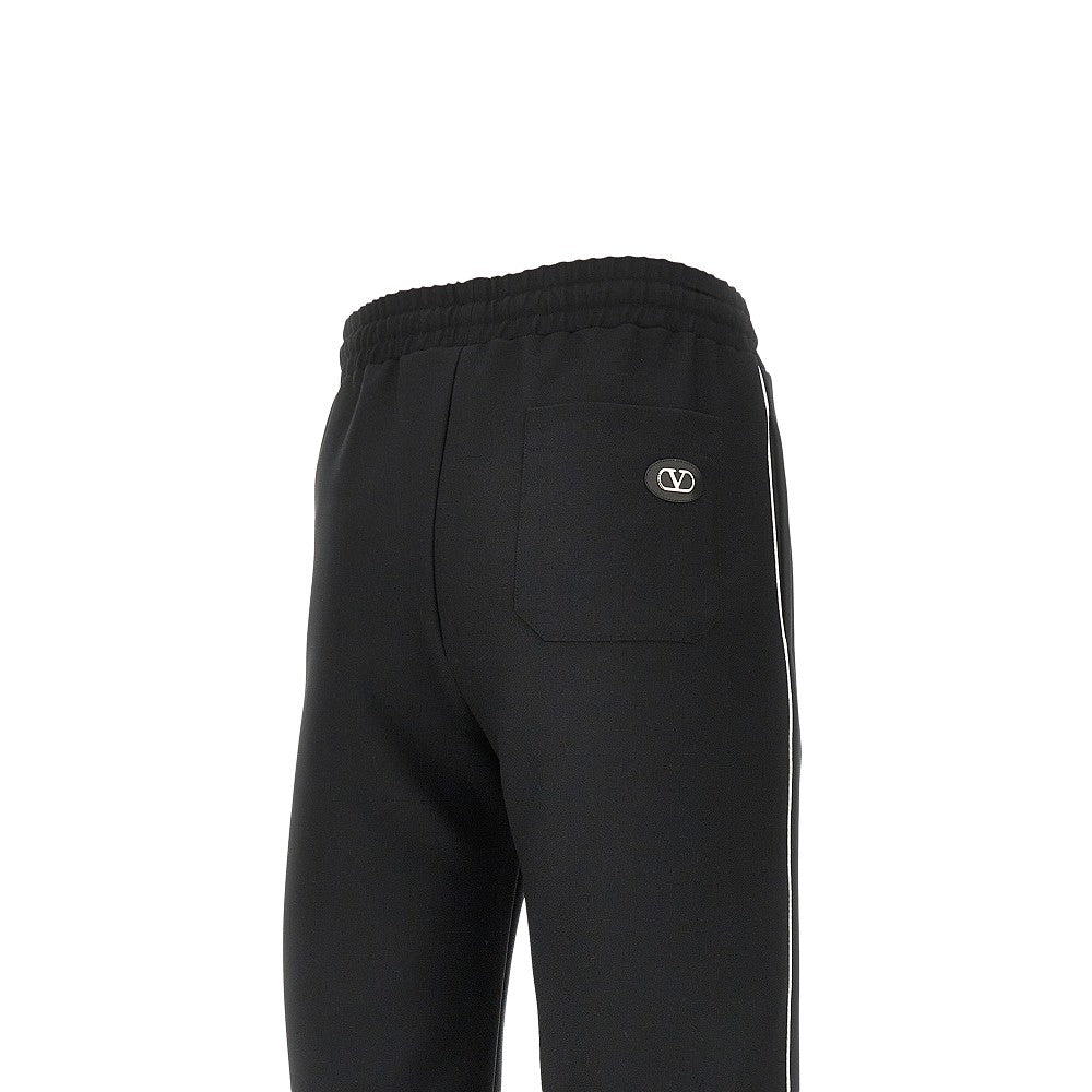 Technical twill pants with V Logo patch