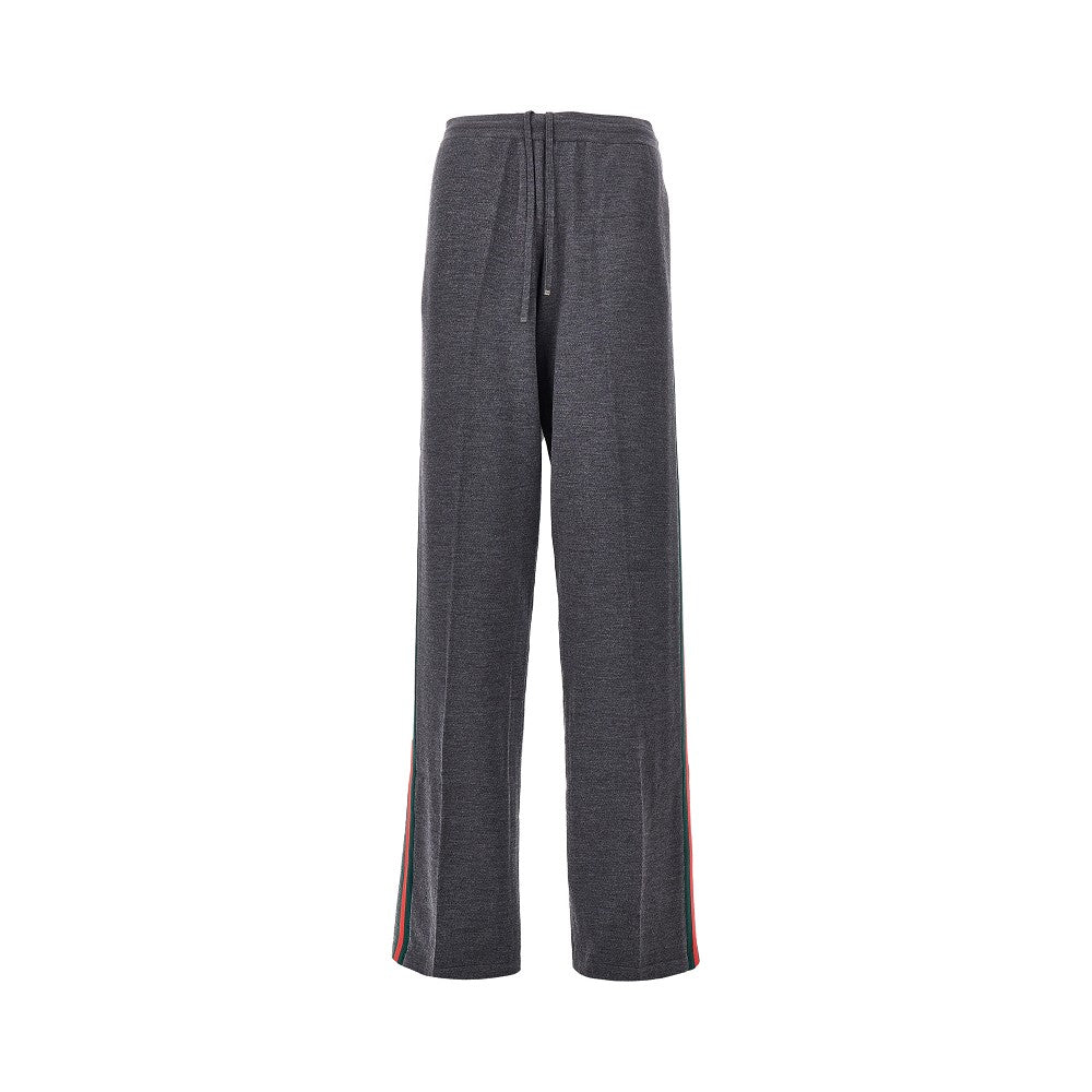 Pantalone in maglia con bande Web