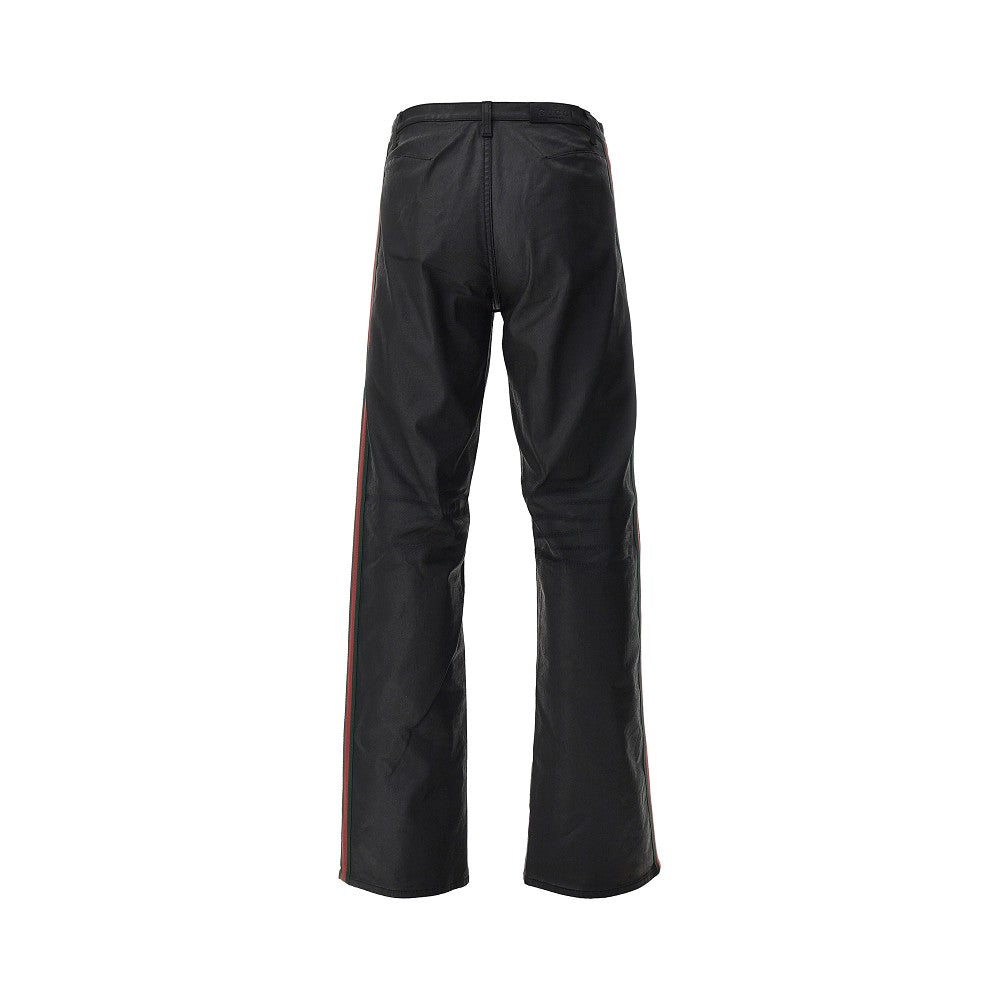 Coated twill pants with Web bands