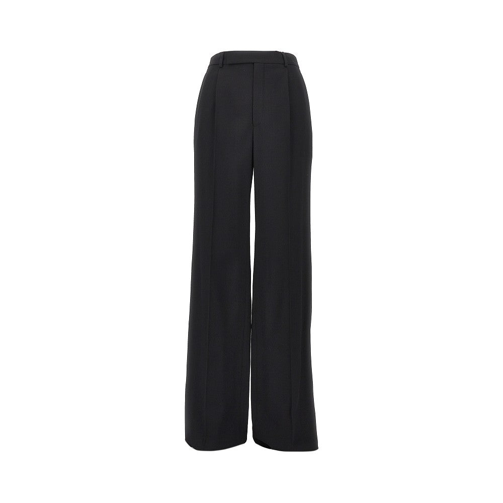 Wool-blend crepe pants