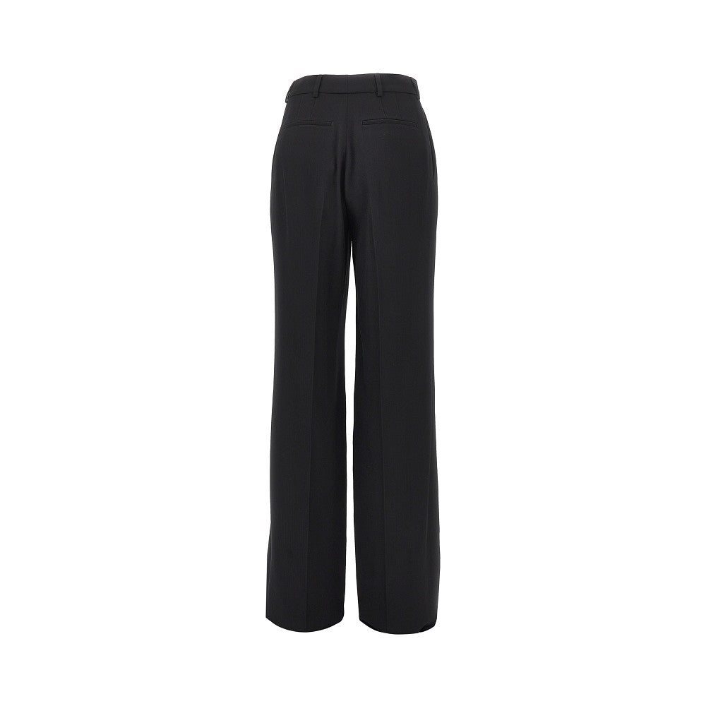 Wool-blend crepe pants