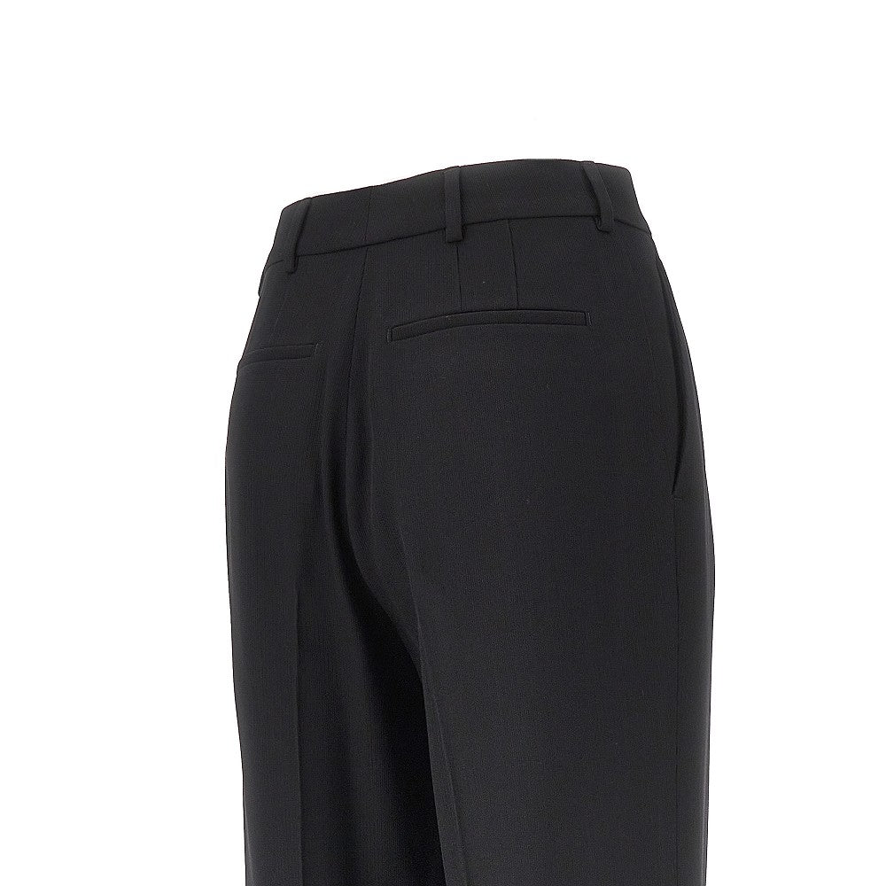 Wool-blend crepe pants