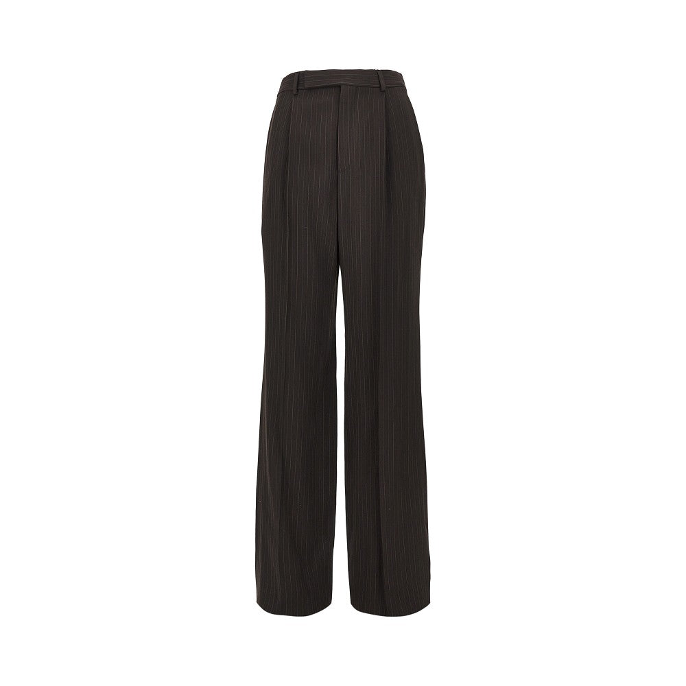 Pinstriped crepe pants