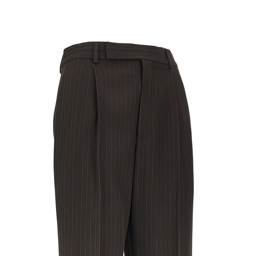Pinstriped crepe pants