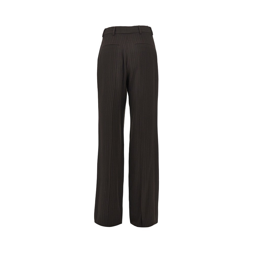 Pinstriped crepe pants
