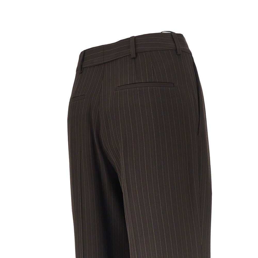 Pinstriped crepe pants