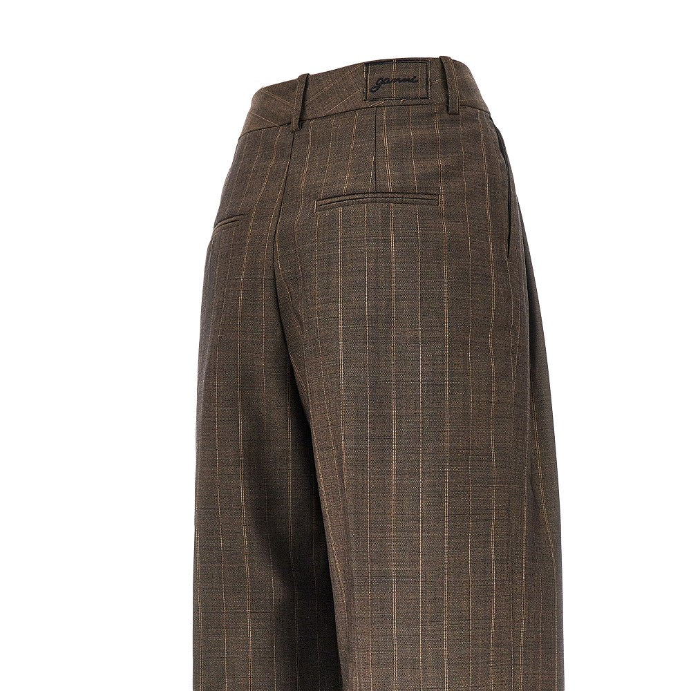 Wool pants with pinstriped motif