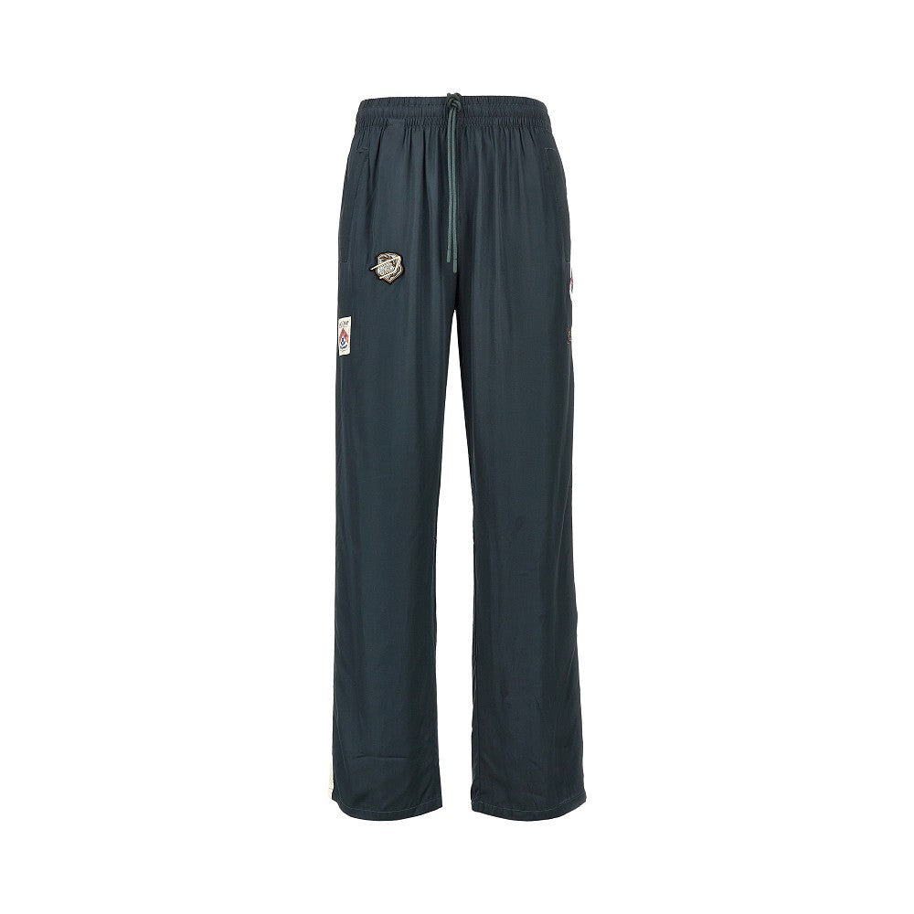 Track pants in raso con patches