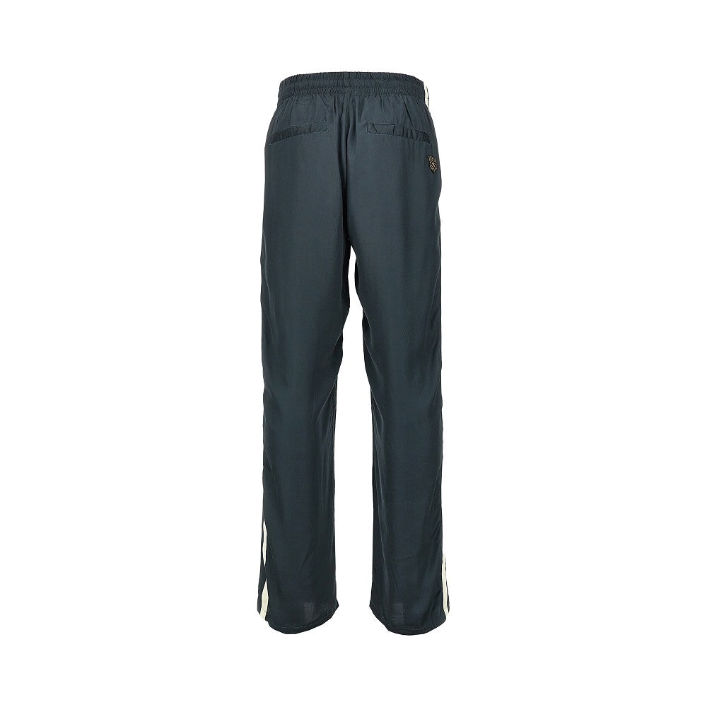 Track pants in raso con patches