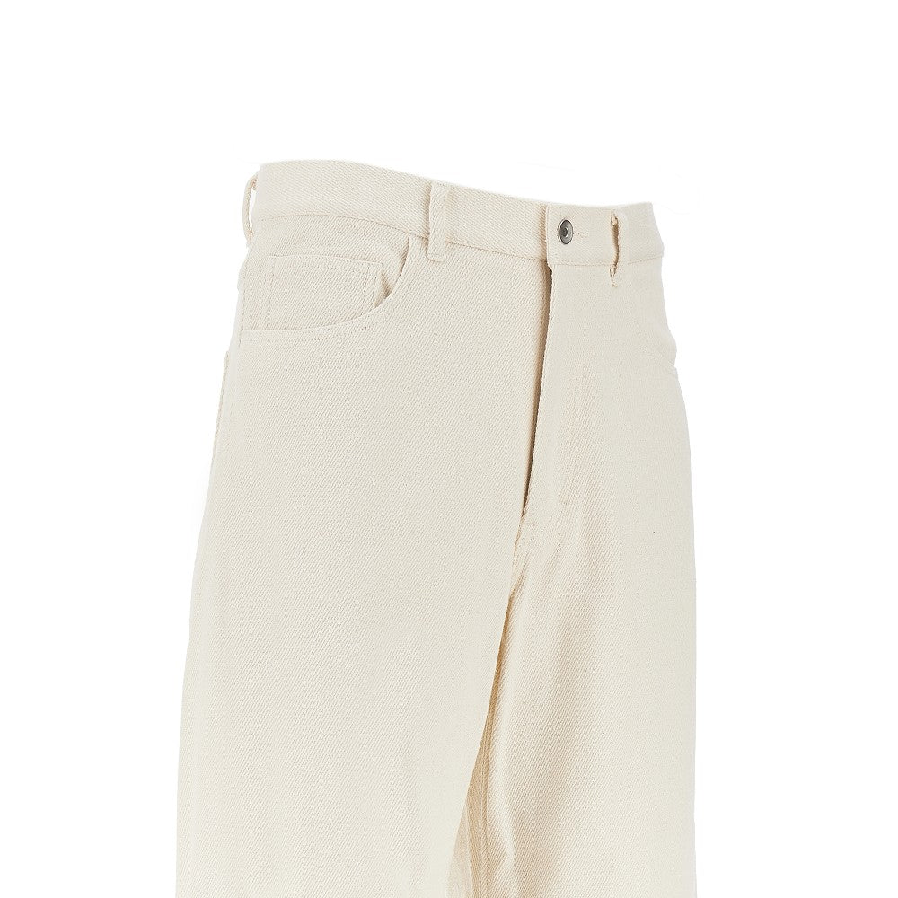 Silk denim pants