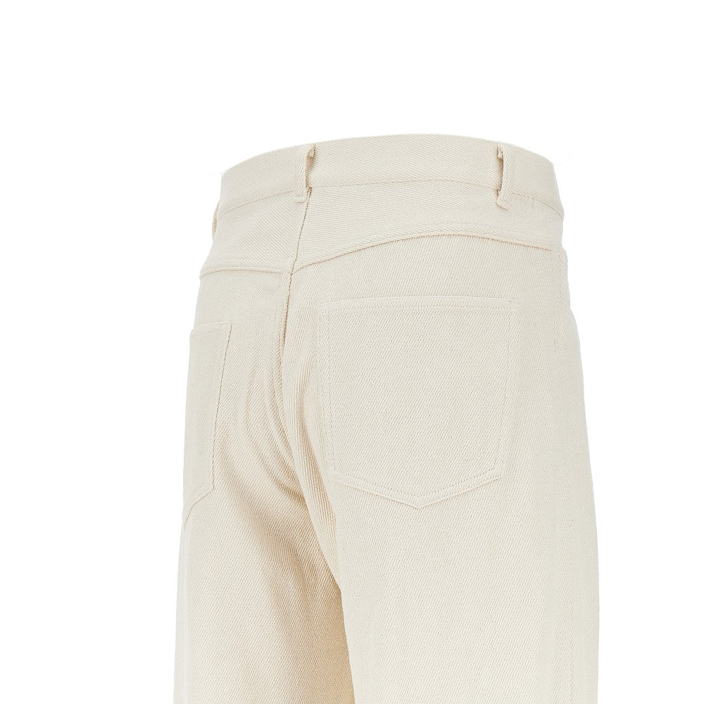 Silk denim pants