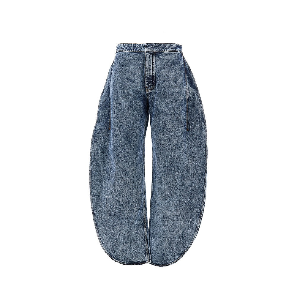 'Petal' snow denim pants