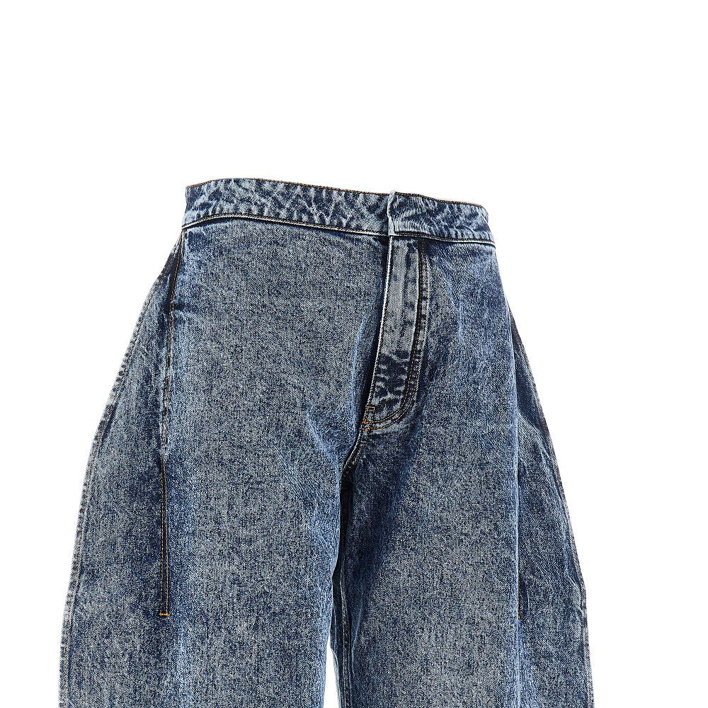 'Petal' snow denim pants
