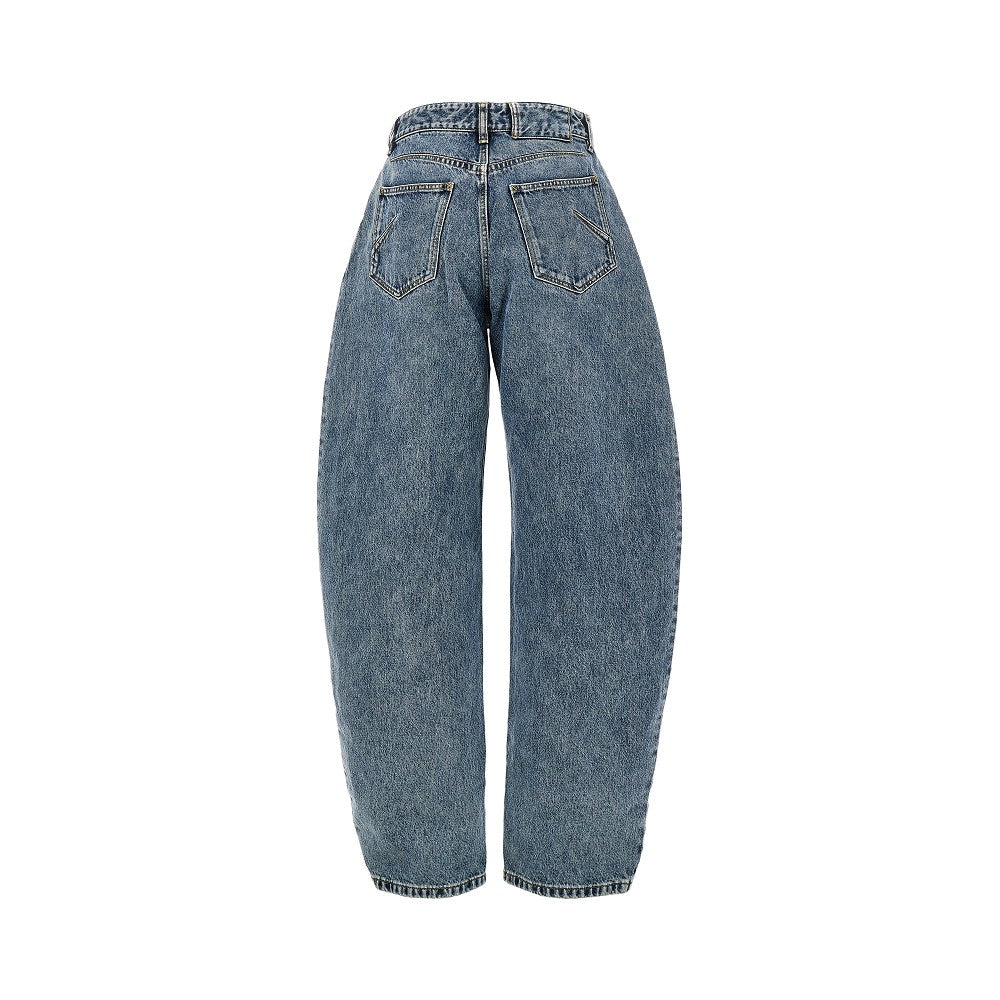 Curved five-pocket jeans