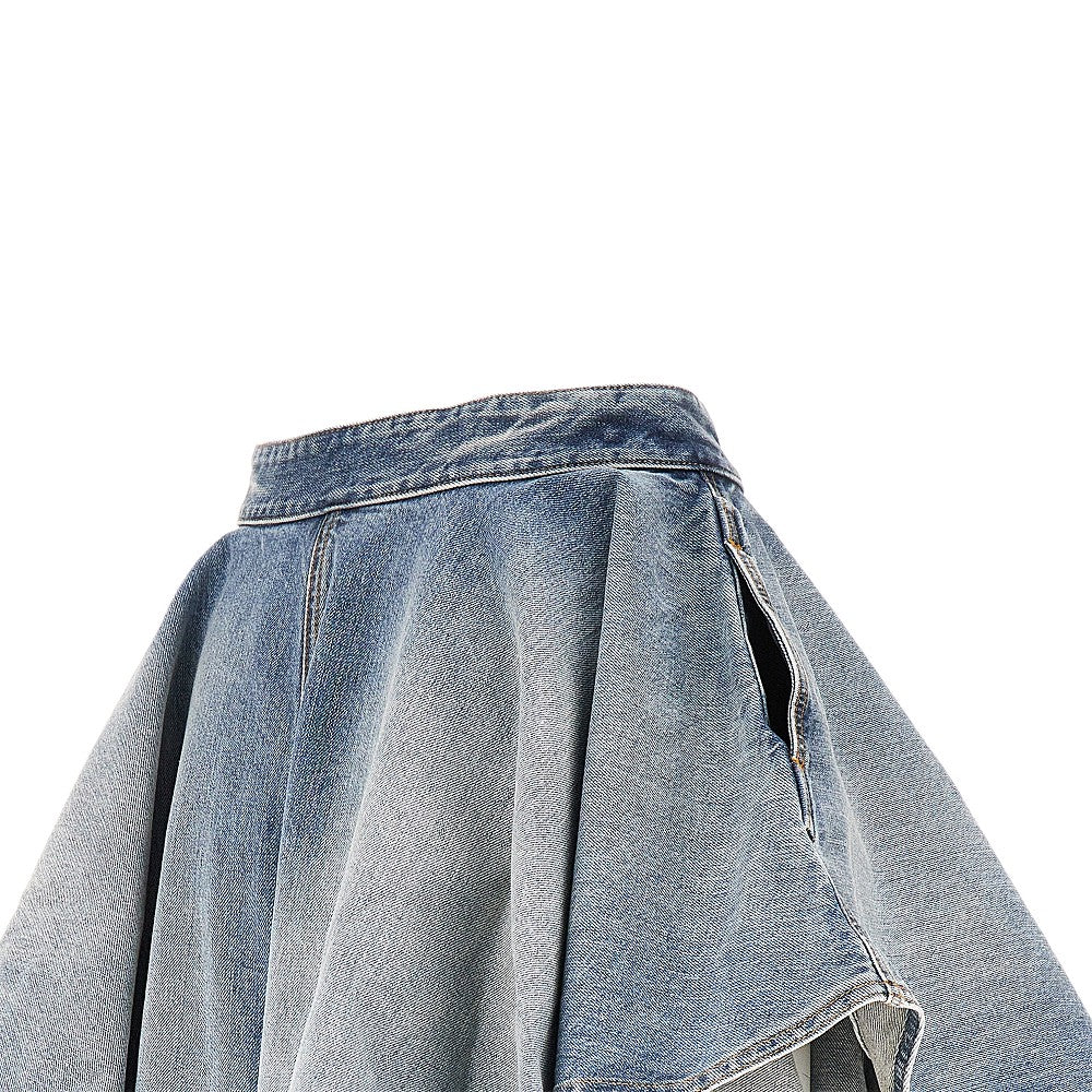 Jeans a pannelli con polsini