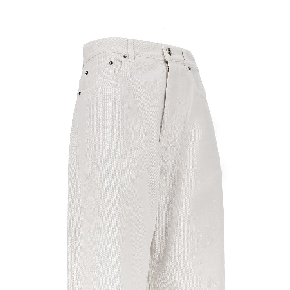 Jeans Drop in drill di cotone