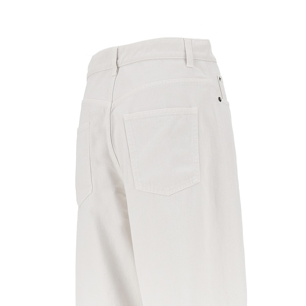 Jeans Drop in drill di cotone
