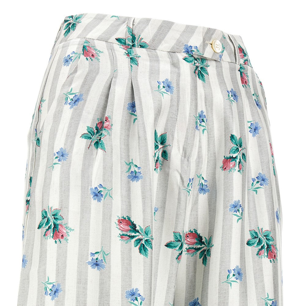 Pantalone in seta stampata