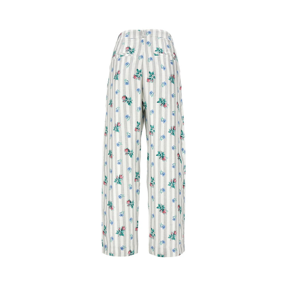 Pantalone in seta stampata