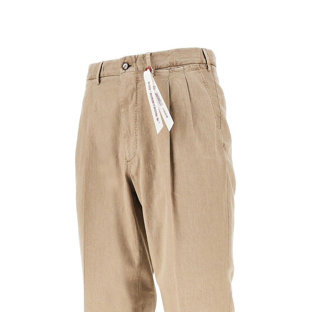 'Clark' linen and cotton pants