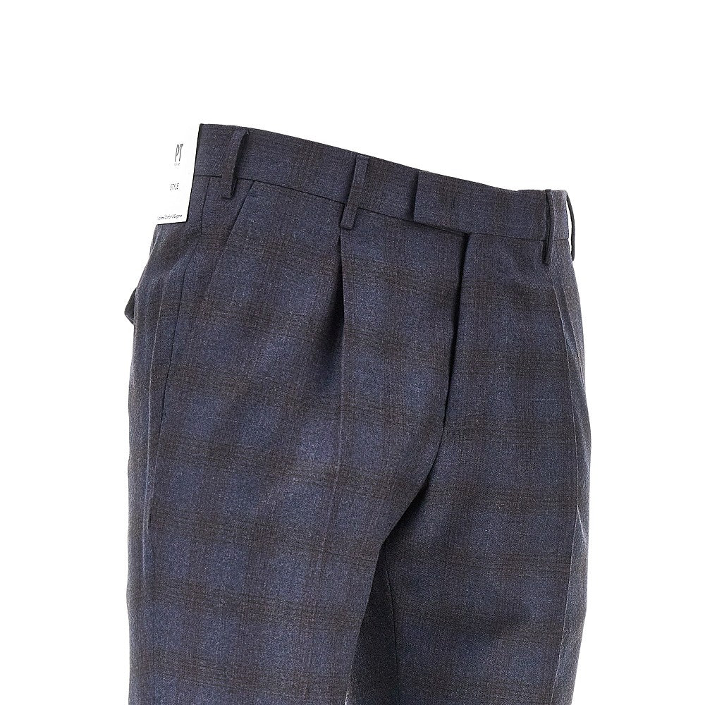 Check wool Master Fit pants